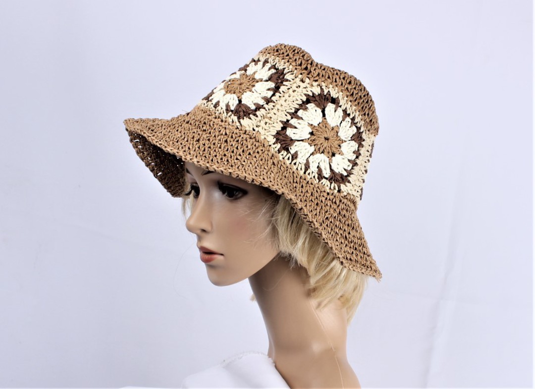 HEAD START  straw daisy hat brown multi Style:HS/5016 image 0